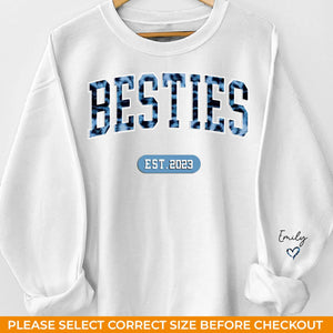 I Rely On Your Memory To Remember My Own Past - Bestie Personalized Custom Unisex Sweatshirt With Design On Sleeve - Gift For Best Friends, BFF, Sisters