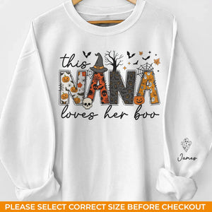Custom Unisex Sweatshirt, Hoodie With Design On Sleeve - Personalized Halloween Birthday Gifts For Mom, Grandma - Spooky Nights With Loved Ones