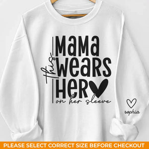Chaque battement de son cœur se manifeste - Sweat-shirt unisexe personnalisé pour la famille, sweat à capuche avec motif sur la manche - Cadeau pour maman, grand-mère
