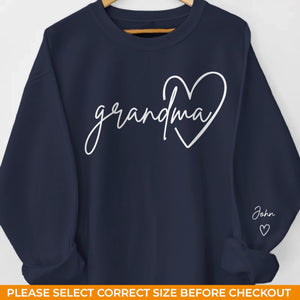 Les grands-mères rendent la vie plus douce – Sweat-shirt unisexe personnalisé avec motif sur la manche – Cadeau de Noël pour maman et grand-mère