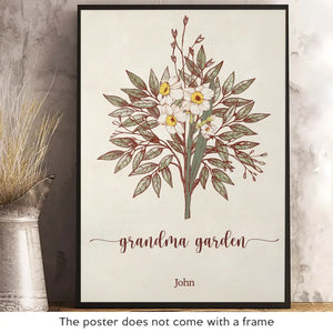 Custom Horizontal Poster - Personalized Birthday Gifts For Mom, Grandma, Family - Bloom With Love