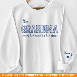 Custom Unisex Sweatshirt, Hoodie With Design On Sleeve - Personalized Birthday Gifts For Mom, Grandma - Unconditionally Loved