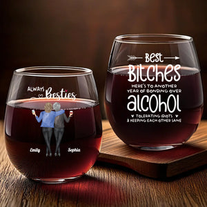 Tu es toujours mon âme sœur - Verre à vin personnalisé Bestie - Cadeau pour meilleures amies, BFF, sœurs