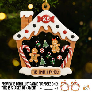 Custom 3 Layers Shaker Ornament - Personalized Christmas Birthday Gifts For Mom, Dad, Kids - Our Cozy Little Christmas Cottage