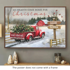 La famille est le plus beau cadeau de Noël ! Affiche horizontale personnalisée pour la famille ! Cadeau de Noël pour les membres de la famille