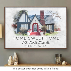 Affiche familiale personnalisée : le fondement du bonheur - Affiche horizontale personnalisée pour la famille - Cadeau de Noël pour les membres de la famille