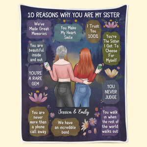 Tu es la sœur que j'ai pu choisir pour moi-même - Couverture personnalisée Bestie - Cadeau pour meilleures amies, BFF, sœurs