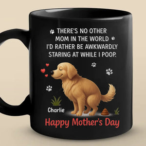 L'amour d'une maman ne sent pas mauvais - Mug noir personnalisé pour chien - Fête des Mères, cadeau pour les propriétaires d'animaux et les amoureux des animaux