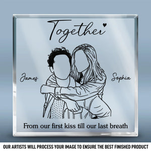 Custom Photo Square Shaped Acrylic Plaque - Personalized Anniversary Wedding Gifts For Husband And Wife, Him And Her - You Make Life Softer