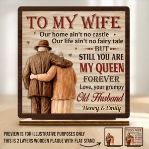Custom 2-Layered Wooden Plaque - Personalized Anniversary Wedding Gifts For Husband And Wife, Him And Her - Our Bond Feels Natural