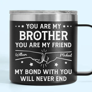 Custom 14oz Stainless Steel Tumbler With Handle - Personalized Birthday Gifts For Dad, Brother, Sister, Kids - Love In Every Sip