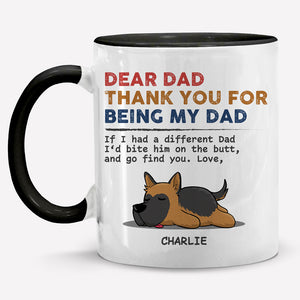 Merci d'être mon père - Mug personnalisé avec accents pour chien - Fête des pères, fête des mères, cadeau pour les propriétaires d'animaux de compagnie, amoureux des animaux
