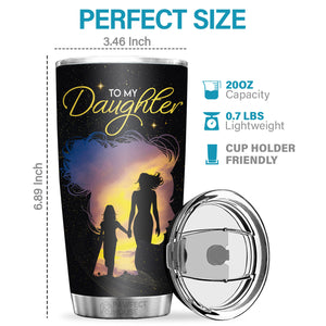 Il était une fois où j'ai demandé à Dieu un ange - Verre - À ma fille, Cadeau pour fille, Cadeau de maman pour fille, Cadeau d'anniversaire pour fille