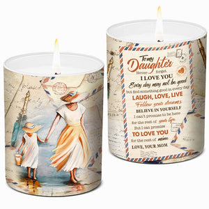 Trouvez quelque chose de bien dans chaque jour - Bougie parfumée sans fumée personnalisée pour la famille - Cadeau pour fille de la part de maman
