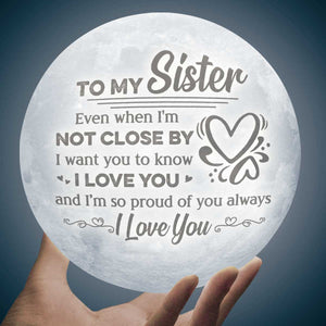 À ma sœur, je veux que tu saches que je t'aime - Lampe de lune - Cadeau pour meilleure amie, meilleure amie, sœur, cadeau d'anniversaire pour meilleure amie et amie, cadeau de Noël