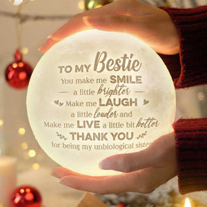 À ma meilleure amie, tu me fais sourire un peu plus fort - Lampe de lune - Cadeau pour meilleure amie, meilleure amie, sœur, cadeau d'anniversaire pour meilleure amie et amie, cadeau de Noël