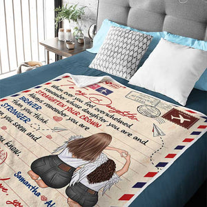 When Ever You Feel Overwhelmed Remember Whose Daughter You Are And Straighten Your Crown - Personalized Blanket.