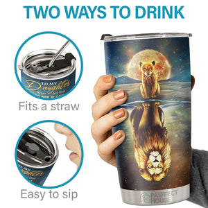 Crois en toi et n'oublie pas que tu échoues seulement quand tu cesses d'essayer - Tumbler - À ma fille, Cadeau pour fille, Cadeau fille de papa, Cadeau d'anniversaire pour fille