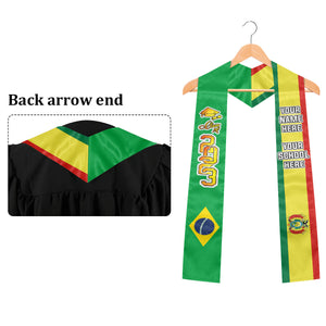 Drapeau du pays, promotion 2024, meilleur cadeau pour la remise des diplômes - Étole de remise des diplômes personnalisée