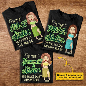 Oldest Middle Youngest Sister - Personalized Unisex T-Shirt - Gift For Sisters