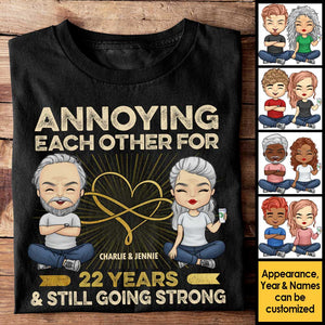 Nous nous ennuyons les uns les autres depuis de nombreuses années - T-shirt unisexe personnalisé, sweat à capuche, sweat-shirt - Cadeau pour couple, mari et femme, anniversaire, fiançailles, mariage, cadeau de mariage