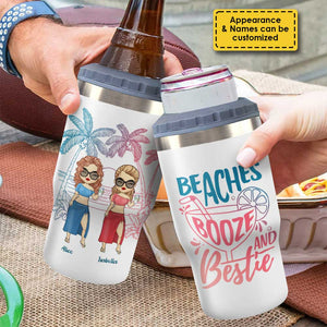 Plages, boissons et amis - Glacière personnalisée - Cadeau pour ami
