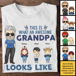 Voici à quoi ressemble un grand-père génial - Cadeau pour grand-père, t-shirt unisexe personnalisé, sweat à capuche