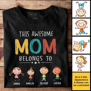 Cette maman géniale appartient à - T-shirt unisexe personnalisé, sweat à capuche - Cadeau pour maman