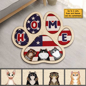 La maison est là où se trouve le chat - Tapis décoratif personnalisé - Cadeau pour les amoureux des animaux