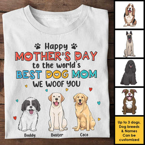 Bonne fête des Mères à la meilleure maman canine du monde ! On t'aime ! Cadeau de fête des Mères, t-shirt unisexe personnalisé, sweat à capuche
