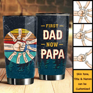 Premier papa, maintenant papa - Cadeau pour papa, grand-père - Gobelet personnalisé
