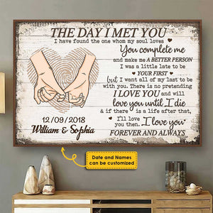 You Complete Me - Personalized Horizontal Poster For Couple.