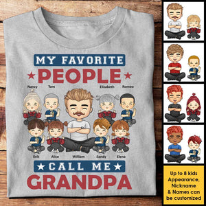 Mes personnes préférées de tous les temps m'appellent grand-père - Cadeau pour grand-père, t-shirt unisexe personnalisé, sweat à capuche