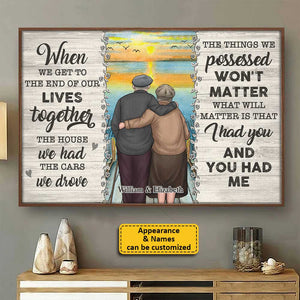 La fin de nos vies - Affiche horizontale personnalisée - Cadeau pour couple, mari et femme