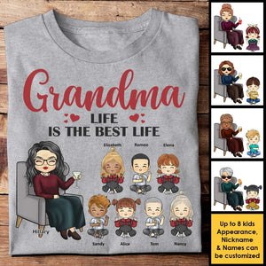 La vie de grand-mère est la meilleure vie - Cadeau pour maman, grand-mère - T-shirt unisexe personnalisé, sweat à capuche