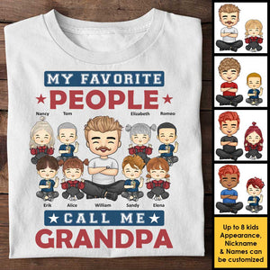 Mes personnes préférées de tous les temps m'appellent grand-père - Cadeau pour grand-père, t-shirt unisexe personnalisé, sweat à capuche