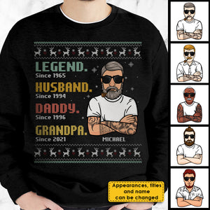 Legend Husband Daddy Grandpa - Personalized T-shirt, Hoodie, Unisex Sweatshirt.