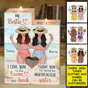I Love You To The Ocean And Back - Personalized Candle Holder.