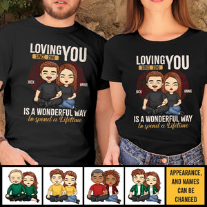 T'aimer est une merveilleuse façon - T-shirt unisexe personnalisé, sweat à capuche, sweat-shirt - Cadeau pour couple, mari, femme, anniversaire, fiançailles, mariage, cadeau de mariage