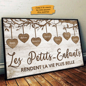 Les Petits-Enfants Rendent La Vie Plus Belle - Affiche horizontale personnalisée Français