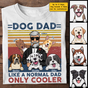 T-shirt et sweat à capuche unisexe personnalisé « Chien Dad Cooler » – Cadeau pour papa