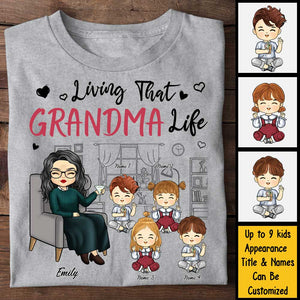 Vivre la vie de grand-mère et de grand-mère - Cadeau pour maman et grand-mère - T-shirt et sweat à capuche unisexe personnalisé