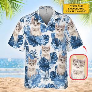 Été avec animal de compagnie - T-shirt hawaïen personnalisé - Télécharger une image, cadeau pour les amoureux des animaux