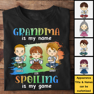 Grand-mère est mon nom, gâter est mon jeu - Cadeau pour grand-mère, T-shirt unisexe personnalisé, sweat à capuche