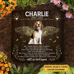 Nous pensons toujours à toi - Pierre commémorative personnalisée, pierre tombale pour animaux de compagnie - Télécharger une image, cadeau commémoratif, cadeau de condoléances