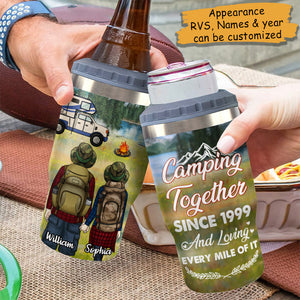 J'adore chaque kilomètre passé en camping avec vous - Glacière personnalisée - Cadeau pour les couples, cadeau pour les amateurs de camping