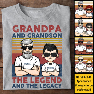 Grand-père et petit-fils, partenaires dans le crime - T-shirt unisexe personnalisé, sweat à capuche - Cadeau pour papa, grand-père