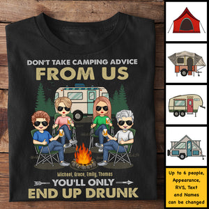 Tu finiras ivre - T-shirt et sweat à capuche unisexe personnalisé - Cadeau pour les amateurs de camping