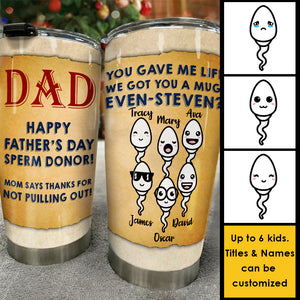 Merci papa de ne pas t'être retiré - Gobelet personnalisé - Cadeau pour papa, cadeau pour la fête des pères