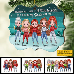 There Is No Greater Gift Than Sisters - Personalized Shaped Ornament.